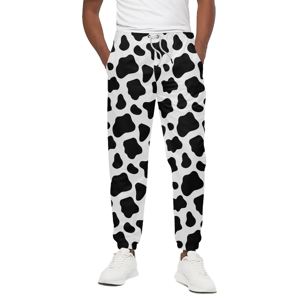Black And White Cow Print Cotton Pants
