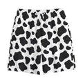 Black And White Cow Print Cotton Shorts