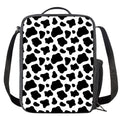 Black And White Cow Print Crossbody Lunch Bag