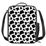 Black And White Cow Print Crossbody Lunch Bag