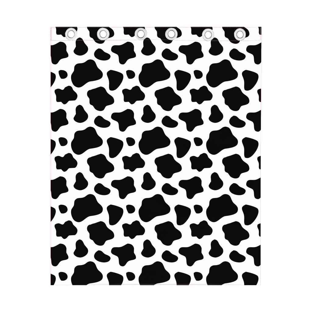 Black And White Cow Print Curtain