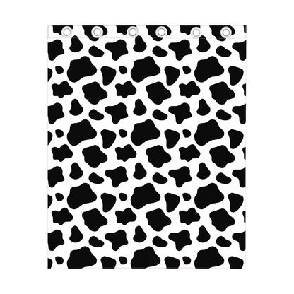 Black And White Cow Print Curtain