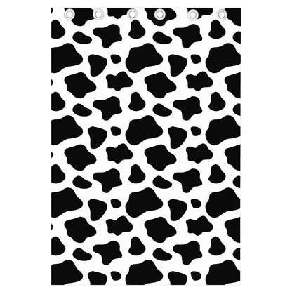 Black And White Cow Print Curtain