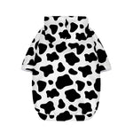 Black And White Cow Print Dog Zip Up Hoodie