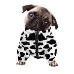 Black And White Cow Print Dog Zip Up Jacket