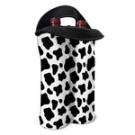 Black And White Cow Print Double Neoprene Wine Tote