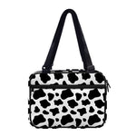 Black And White Cow Print Double Strap Bible Bag