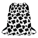 Black And White Cow Print Drawstring Backpack