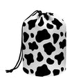 Black And White Cow Print Drawstring Makeup Bag