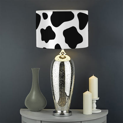 Black And White Cow Print Drum Lamp Shade