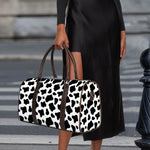 Black And White Cow Print Duffle Bag