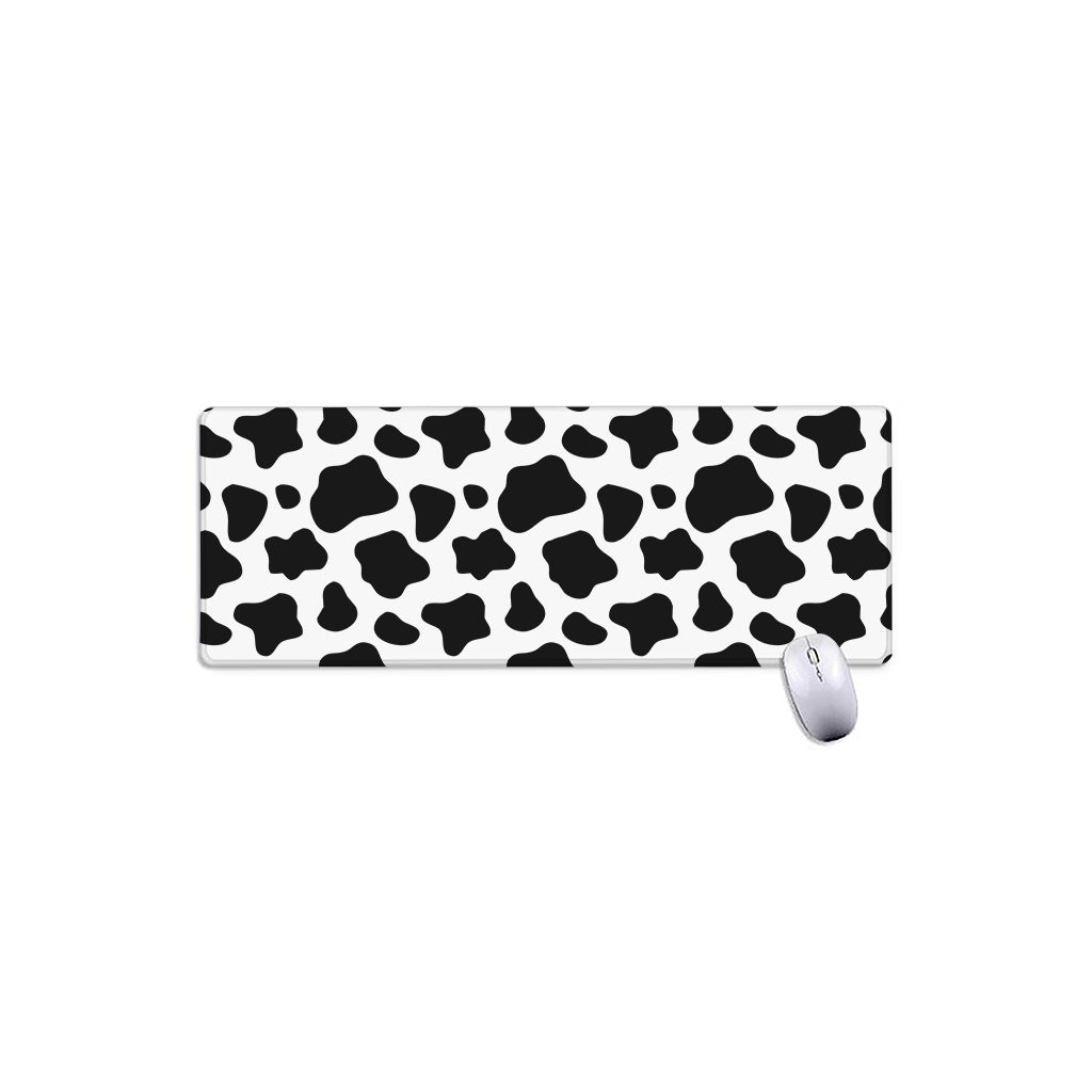 Black And White Cow Print Extended Mouse Pad