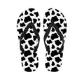 Black And White Cow Print Flip Flops