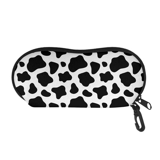 Black And White Cow Print Glasses Case