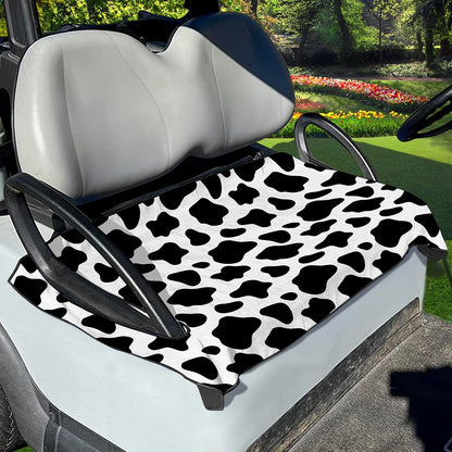 Black And White Cow Print Golf Cart Seat Cover