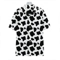 Black And White Cow Print Hawaiian Shirt