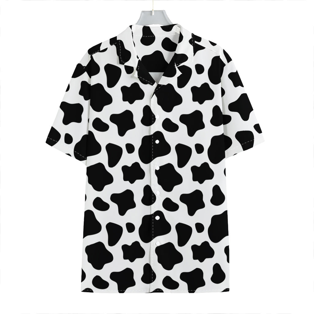 Black And White Cow Print Hawaiian Shirt