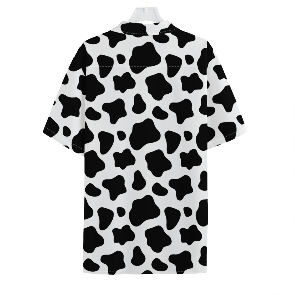 Black And White Cow Print Hawaiian Shirt