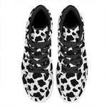 Black And White Cow Print High Top Leather Sneakers
