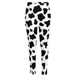 Black And White Cow Print High-Waisted Pocket Leggings