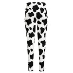 Black And White Cow Print High-Waisted Pocket Leggings
