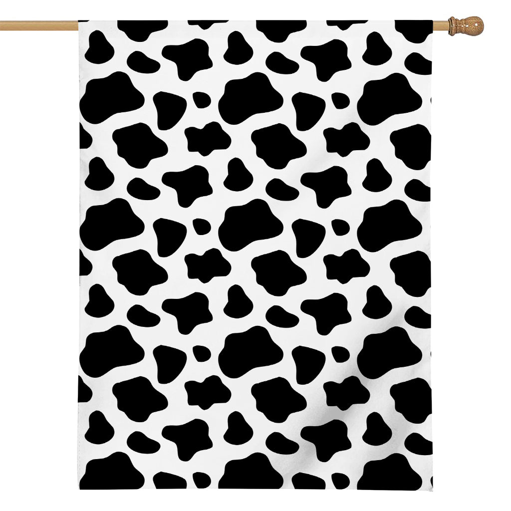 Black And White Cow Print House Flag