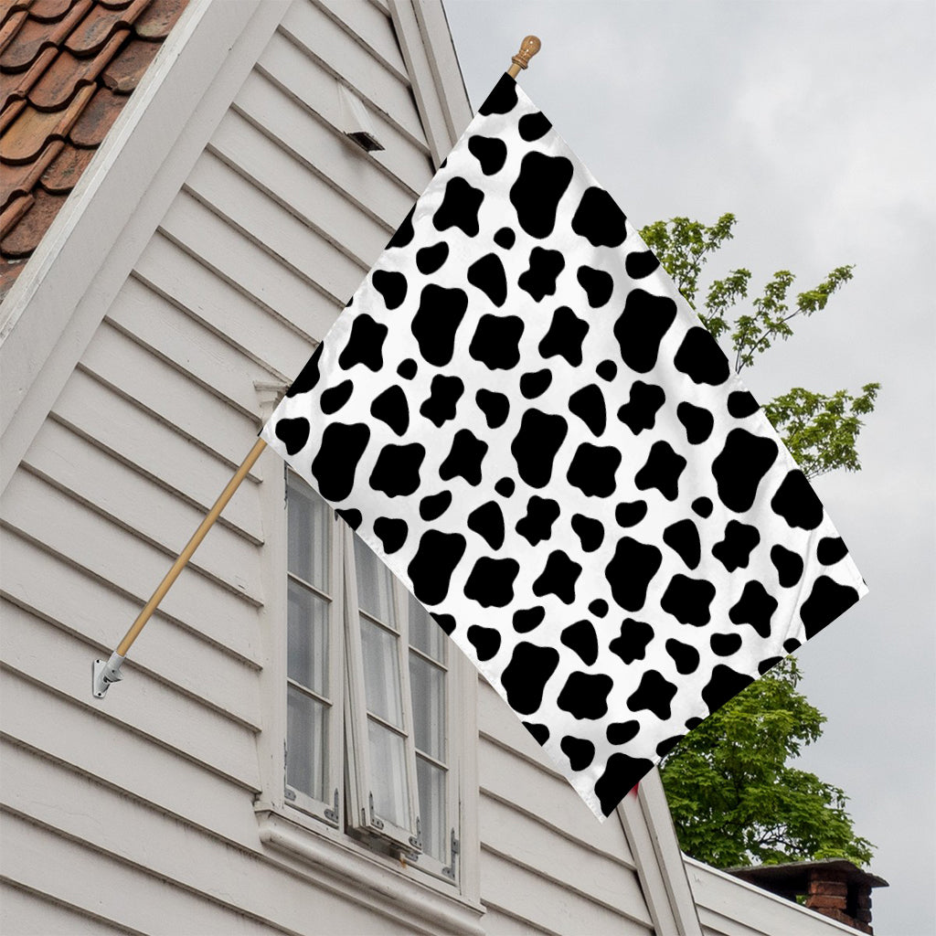 Black And White Cow Print House Flag