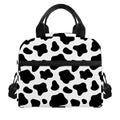 Black And White Cow Print Insulated Lunch Bag