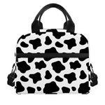 Black And White Cow Print Insulated Lunch Bag