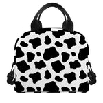Black And White Cow Print Insulated Lunch Bag