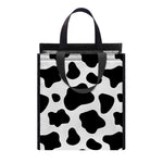 Black And White Cow Print Insulated Lunch Tote