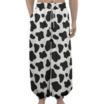 Black And White Cow Print Lantern Pants