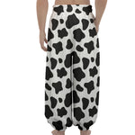 Black And White Cow Print Lantern Pants