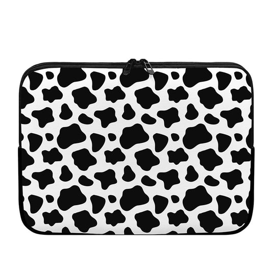 Black And White Cow Print Laptop Sleeve
