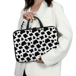 Black And White Cow Print Laptop Sleeve With Handle