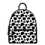 Black And White Cow Print Leather Backpack