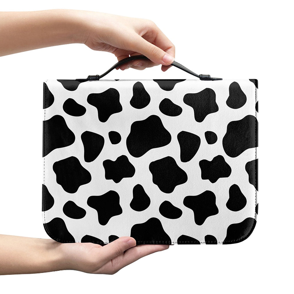 Black And White Cow Print Leather Bible Cover