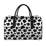Black And White Cow Print Leather Duffle Bag