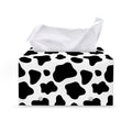 Black And White Cow Print Leather Tissue Box Cover