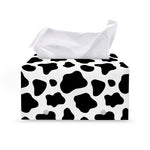 Black And White Cow Print Leather Tissue Box Cover