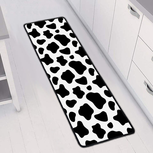 Black And White Cow Print Long Kitchen Mat