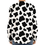 Black And White Cow Print Long Sleeve Baseball Jersey