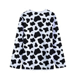 Black And White Cow Print Long Sleeve Short Coat