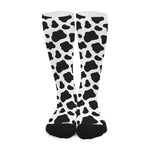 Black And White Cow Print Long Socks