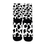 Black And White Cow Print Long Socks