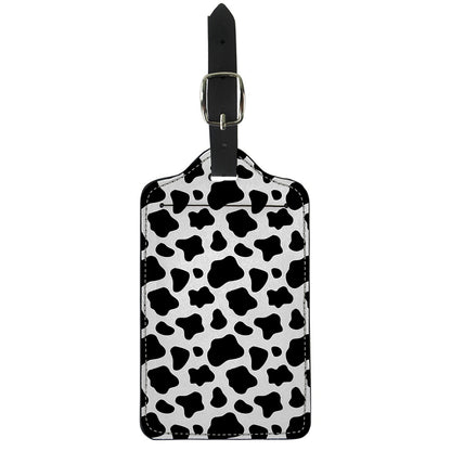 Black And White Cow Print Luggage Tag