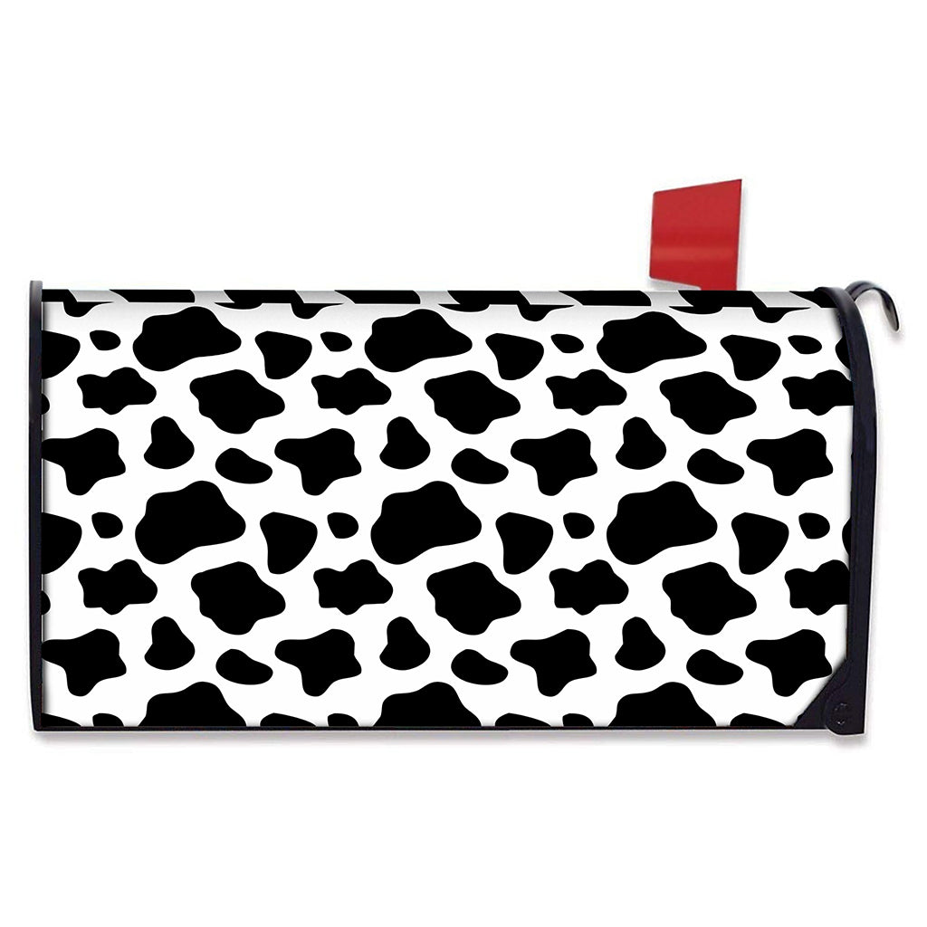 Black And White Cow Print Mailbox Cover