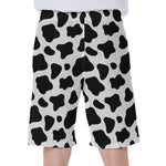 Black And White Cow Print Men's Beach Shorts