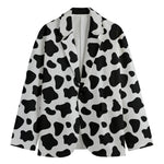Black And White Cow Print Men's Blazer