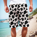 Black And White Cow Print Men's Cargo Shorts
